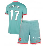 Camisa de Futebol Atletico Madrid Rodrigo Riquelme #17 Equipamento Secundário Infantil 2024-25 Manga Curta (+ Calças curtas)